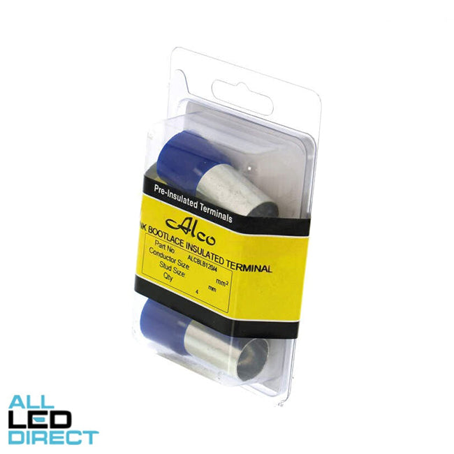 Wattmaster 120mm Bootlace Pin Terminal Blue Pack of 4