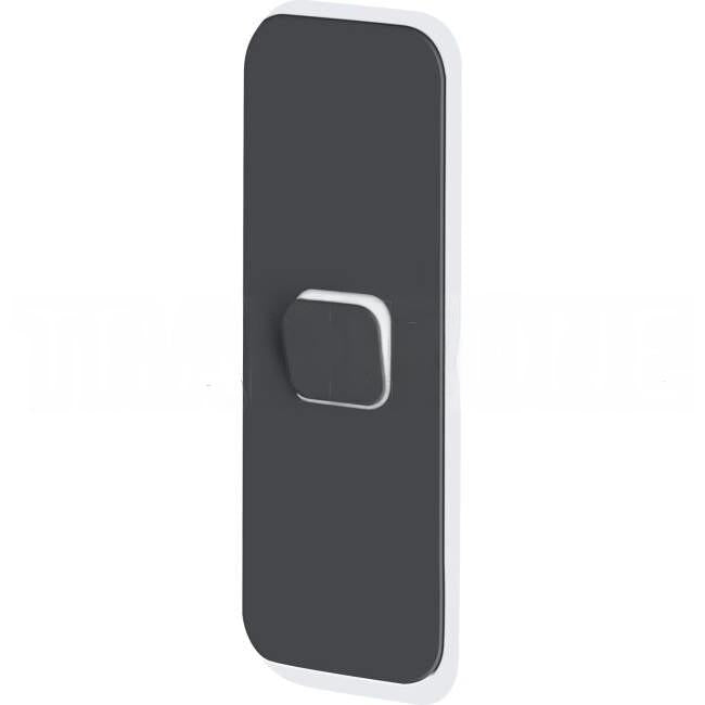 Clipsal 1 Gang ICONIC Vertical Internal Rocker Architrave Switch Cover Plate Anthracite