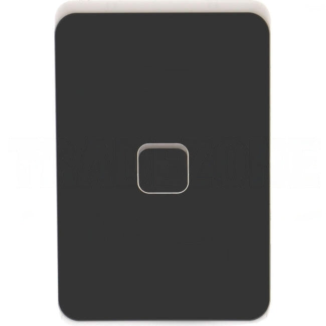 Clipsal 1 Gang ICONIC Vertical Internal Rocker Switch Cover Plate Anthracite