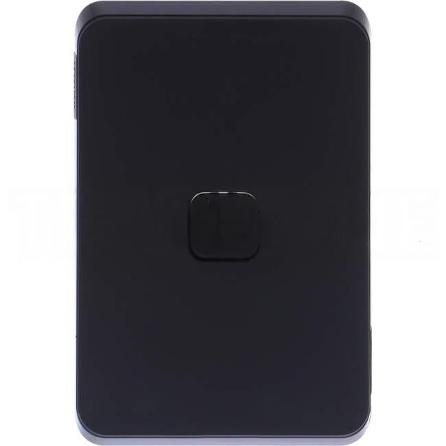 Clipsal 1 Gang ICONIC Vertical Internal Rocker Switch Cover Plate Black