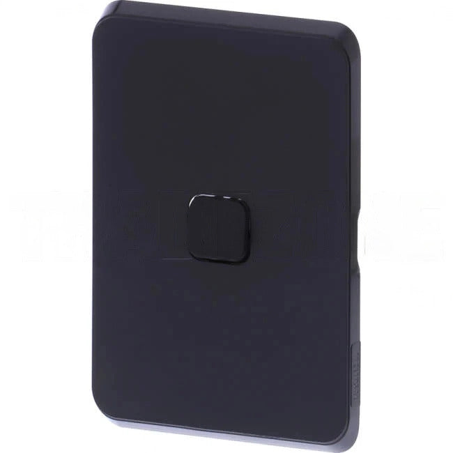 Clipsal 1 Gang ICONIC Vertical Internal Rocker Switch Cover Plate Black