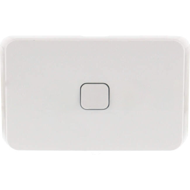 Clipsal 10 Amp 1 Gang ICONIC Horizontal Internal Rocker Switch With LED Indicator Vivid White