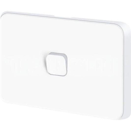 Clipsal 10 Amp 1 Gang ICONIC Horizontal Internal Rocker Switch With LED Indicator Vivid White