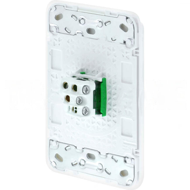 Clipsal 10 Amp 1 Gang ICONIC Vertical Internal Rocker Switch Vivid White