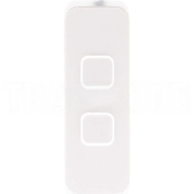 Clipsal 2 Gang ICONIC Vertical Internal Rocker Switch Architrave Cover Plate Vivid White