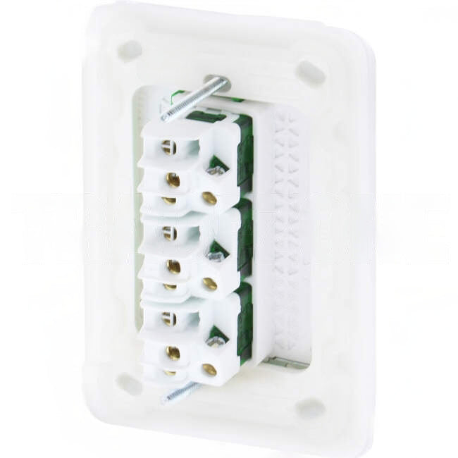 Clipsal 10 Amp 3 Gang ICONIC Vertical Internal Waterproof Rocker Switch IP44 White