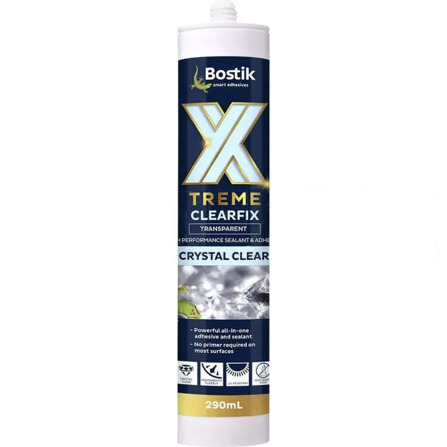 Bostik Xtreme Clearfix High Performance Crystal Clear MS Sealant & Adhesive White 290ml