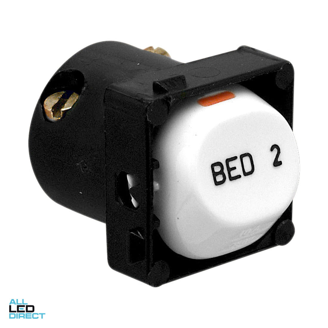 Clipsal 10 Amp 30 SERIES 2 Way Rocker Switch Mech White Engraved With 'BED 2' ALL LED Direct