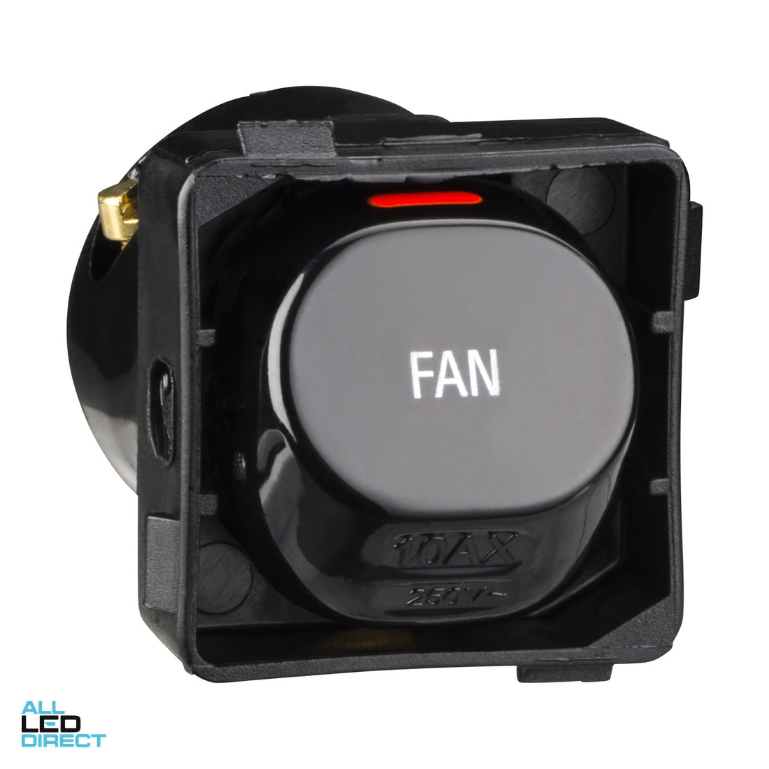 Clipsal 10 Amp 30 SERIES 2 Way Rocker Switch Mech Black Engraved With 'FAN' ALL LED Direct