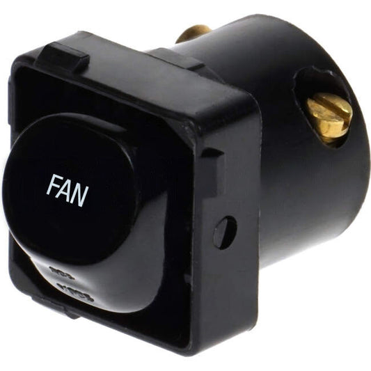 Clipsal 10 Amp 30 SERIES 2 Way Rocker Switch Mech Black Engraved With 'FAN'