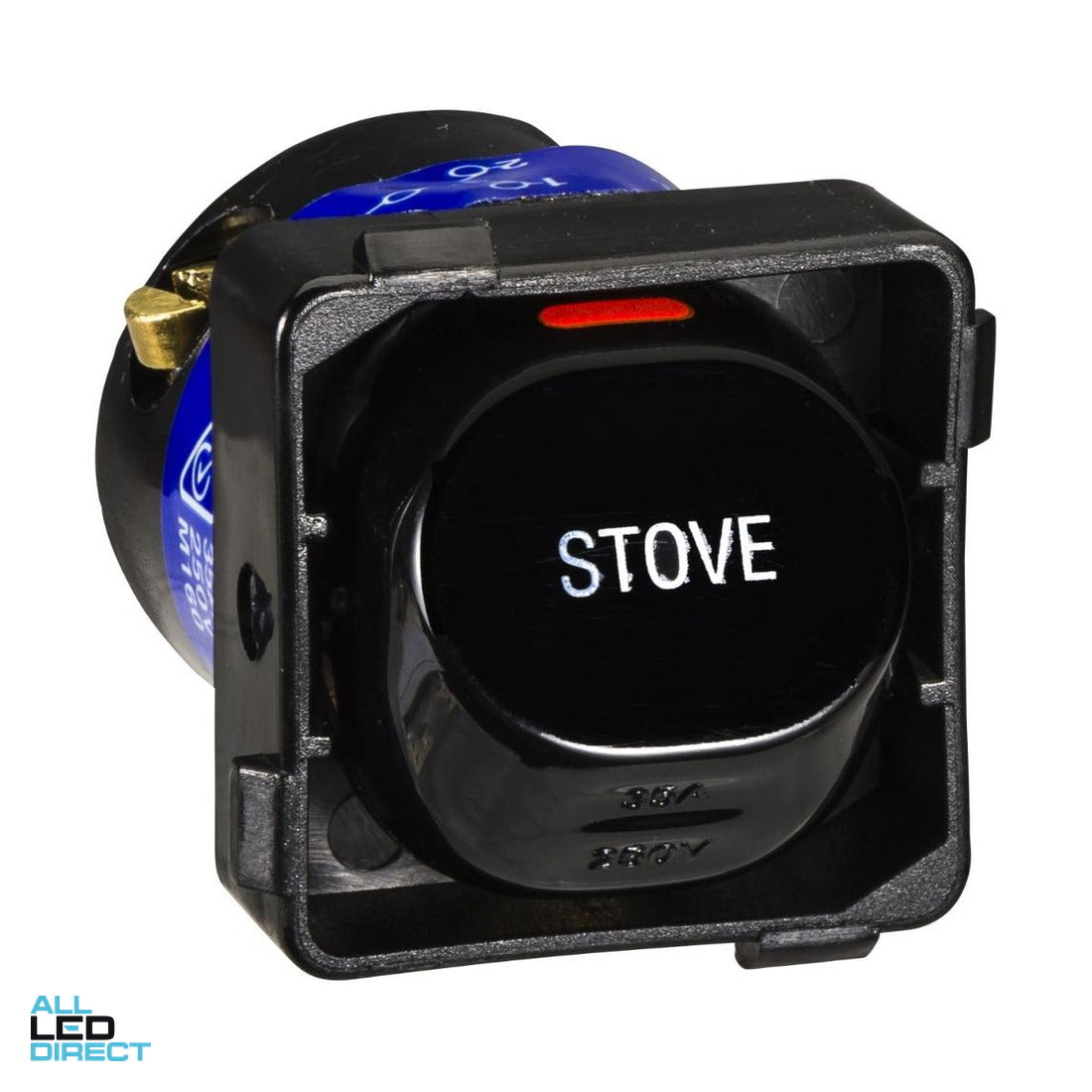 Clipsal 35 Amp 30 SERIES Rocker Switch Mech Black Engraved With 'STOVE'
