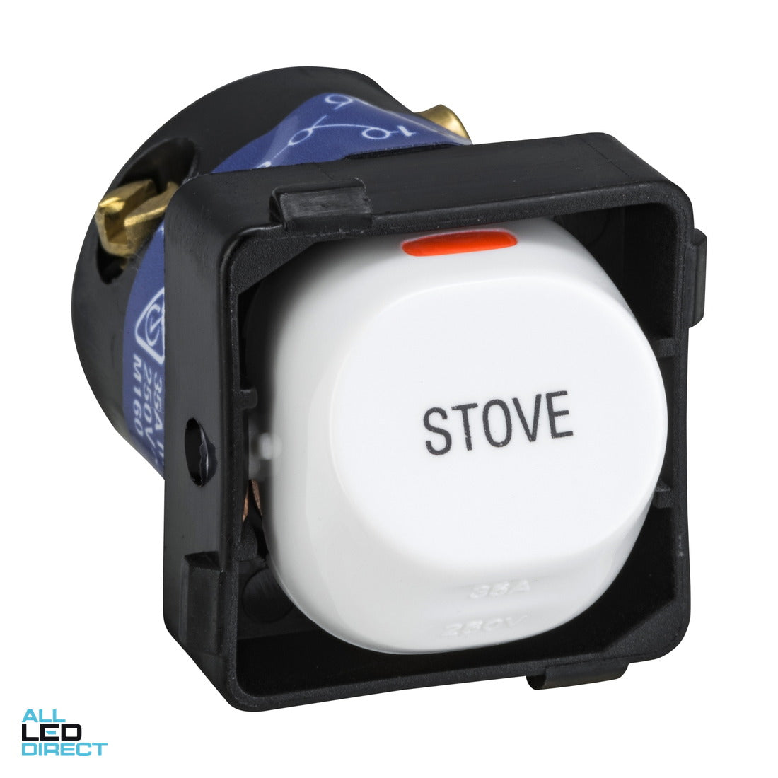 Clipsal 35 Amp 30 SERIES Rocker Switch Mech White Engraved With 'STOVE' ALL LED Direct
