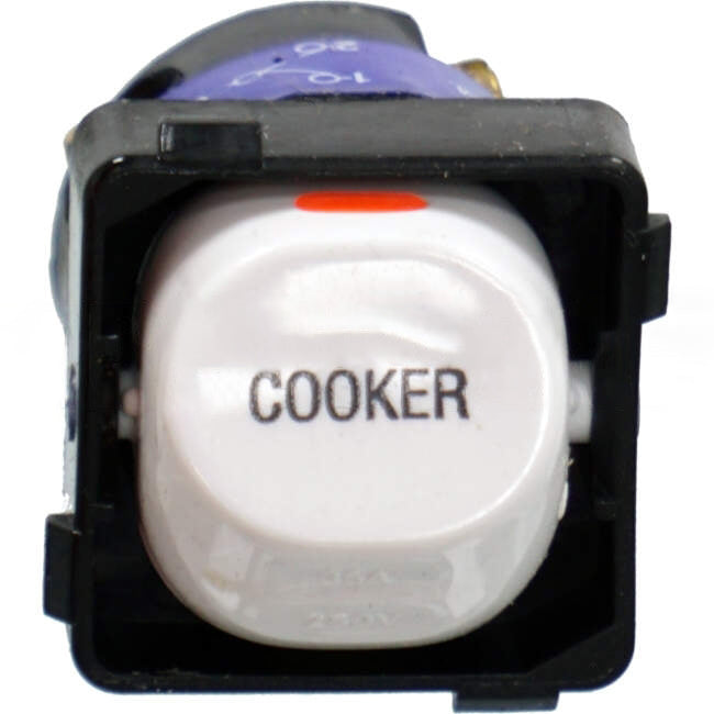 Clipsal 35 Amp 30 SERIES 2 Way Rocker Switch Mech White Engraved With 'COOKER'