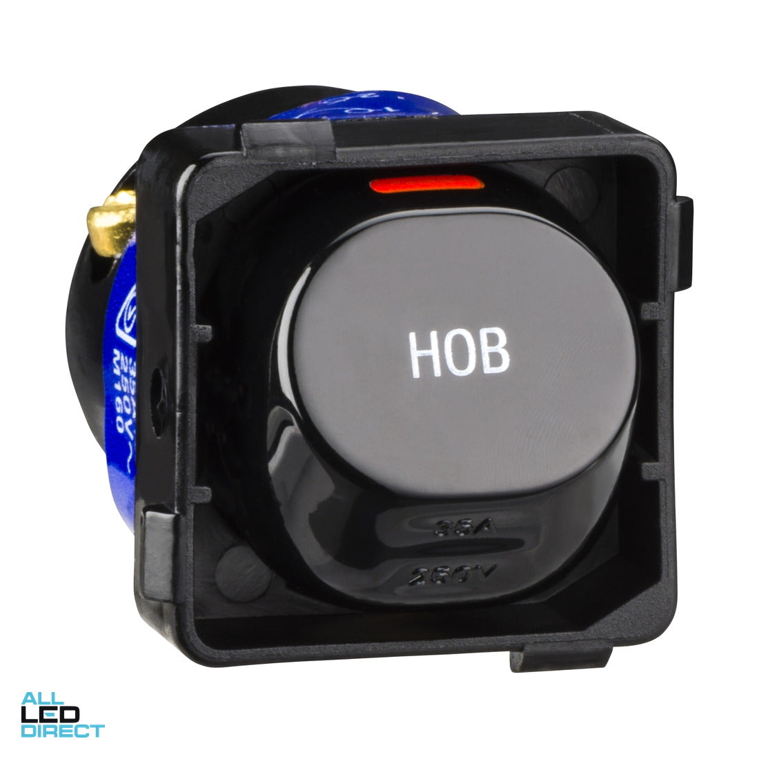 Clipsal 35 Amp 30 SERIES 2 Way Rocker Switch Mech Black Engraved With 'HOB' ALL LED Direct