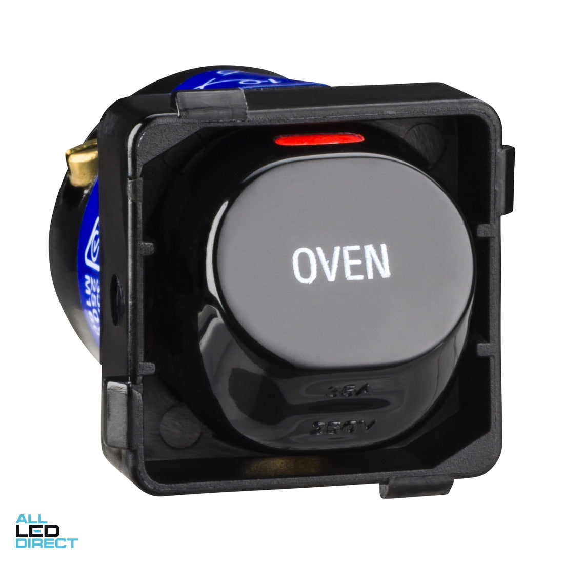 Clipsal 35 Amp 30 SERIES Rocker Switch Mech Black Engraved With 'OVEN' ALL LED Direct