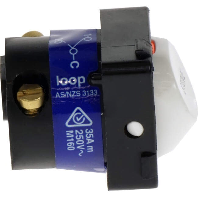 Clipsal 35 Amp 30 SERIES Rocker Switch Mech White Engraved With 'STOVE'