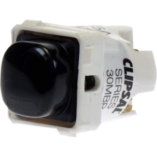 Clipsal 15 Amp 30 SERIES Bell Press Button Switch Mech Black