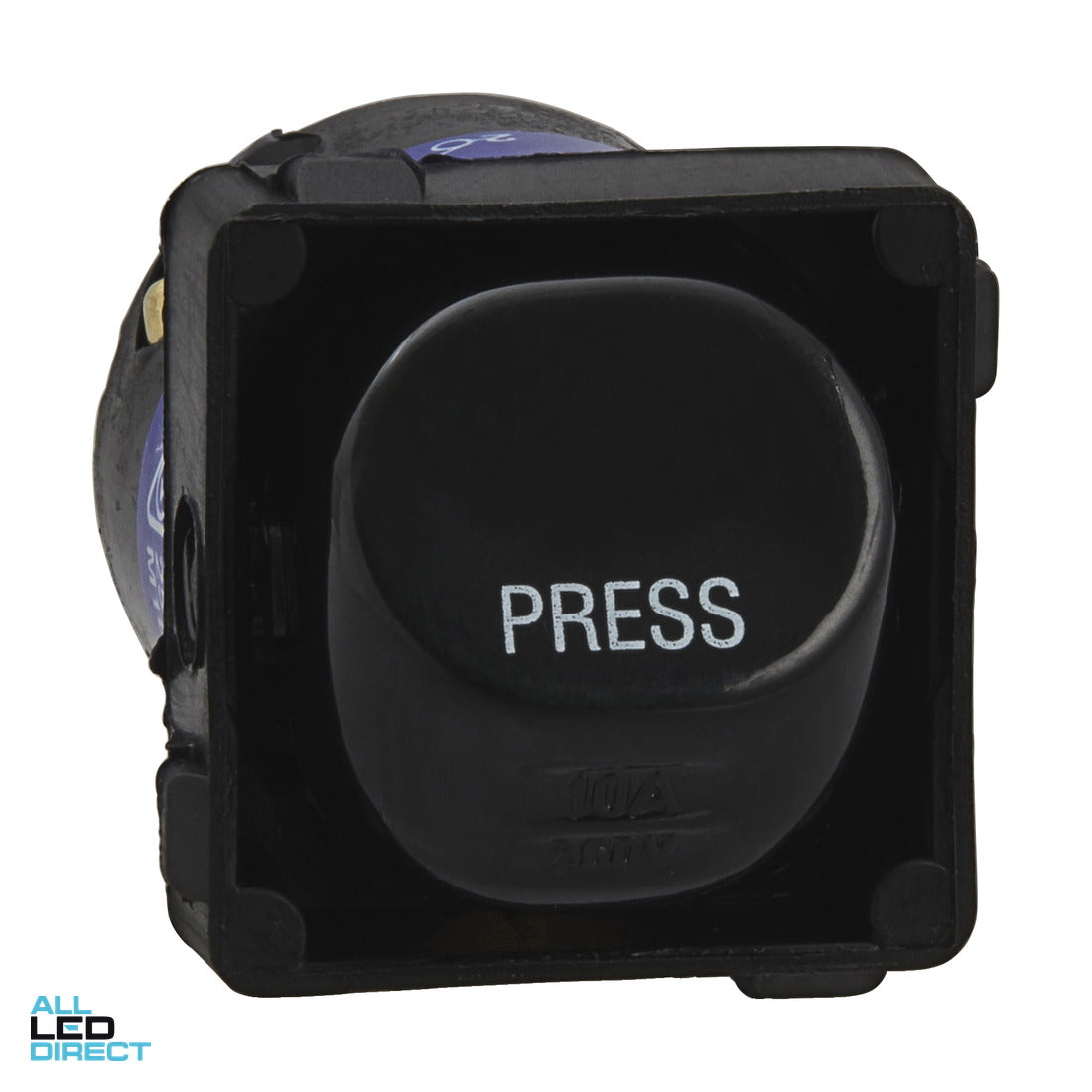 Clipsal 10 Amp 30 SERIES Rocker Bell Press Switch Mech Black Engraved With 'PRESS' ALL LED Direct