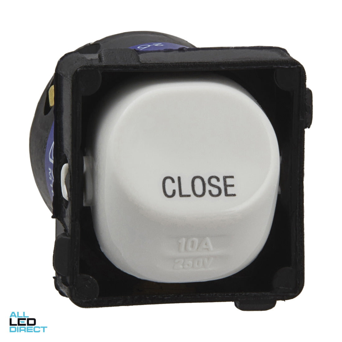 Clipsal 10 Amp 30 SERIES Rocker Bell Press Switch Mech White Engraved With 'CLOSE' ALL LED Direct