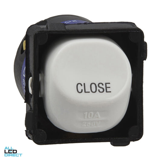 Clipsal 10 Amp 30 SERIES Rocker Bell Press Switch Mech White Engraved With 'CLOSE' ALL LED Direct