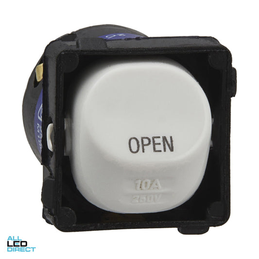 Clipsal 10 Amp 30 SERIES Rocker Bell Press Switch Mech White Engraved With 'OPEN' ALL LED Direct