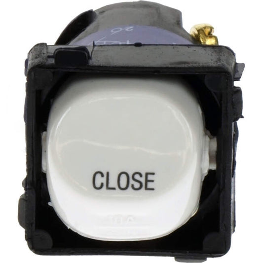 Clipsal 10 Amp 30 SERIES Rocker Bell Press Switch Mech White Engraved With 'CLOSE'