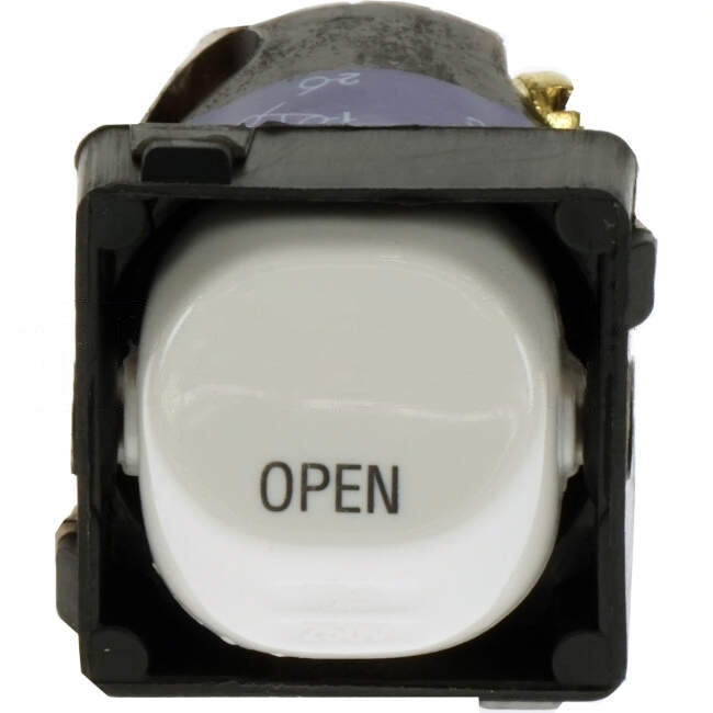 Clipsal 10 Amp 30 SERIES Rocker Bell Press Switch Mech White Engraved With 'OPEN'