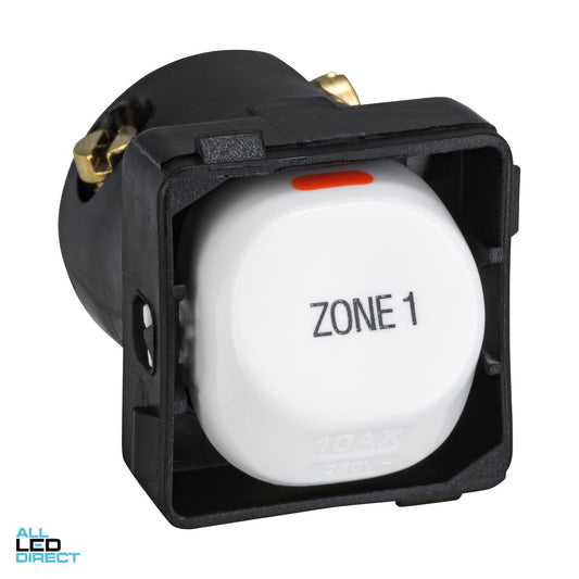 Clipsal 10 Amp 30 SERIES 2 Way Rocker Switch Mech White Engraved With 'ZONE 1' ALL LED Direct