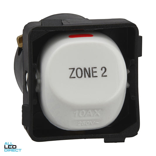 Clipsal 10 Amp 30 SERIES 2 Way Rocker Switch Mech White Engraved With 'ZONE 2' ALL LED Direct