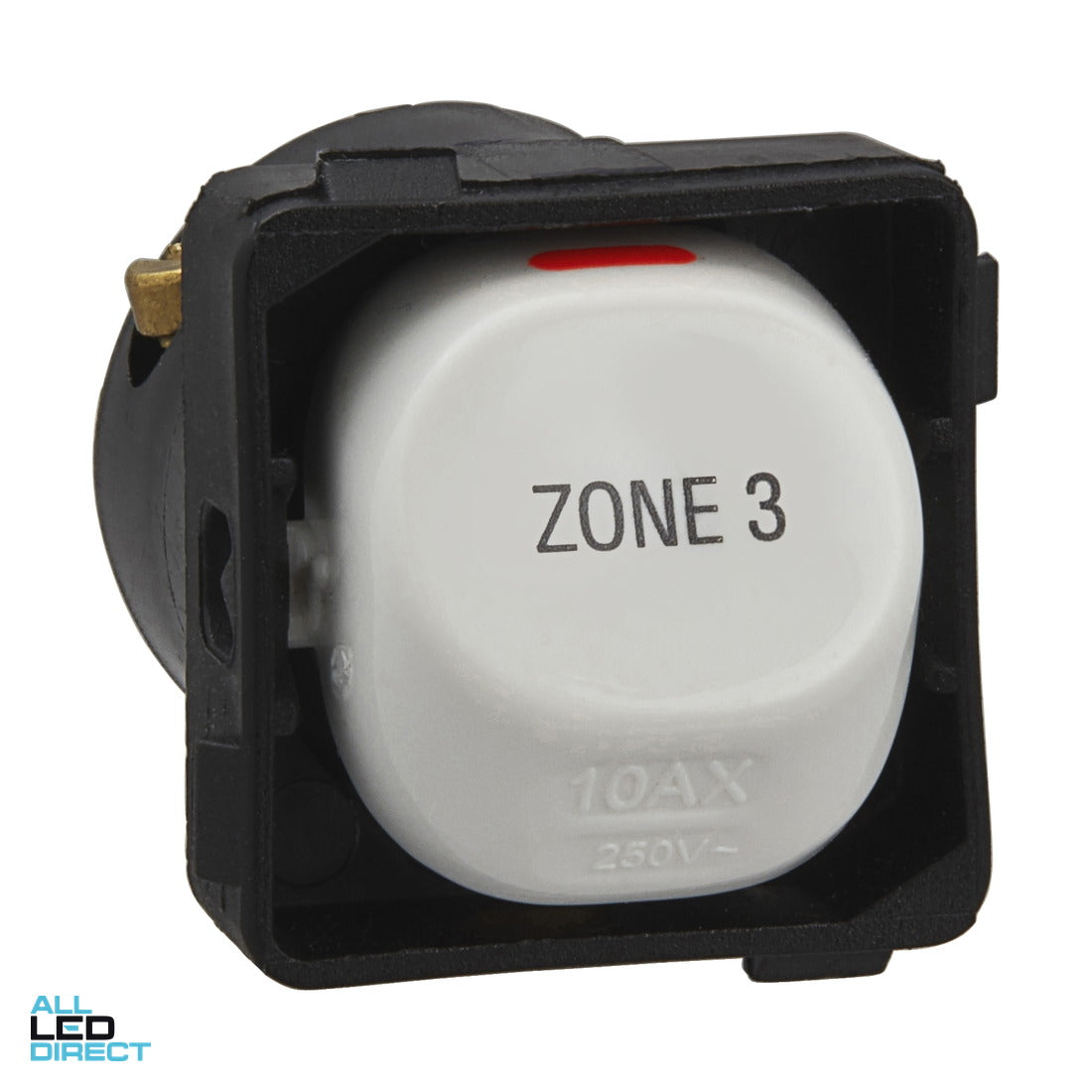 Clipsal 10 Amp 30 SERIES 2 Way Rocker Switch Mech White Engraved With 'ZONE 3' ALL LED Direct