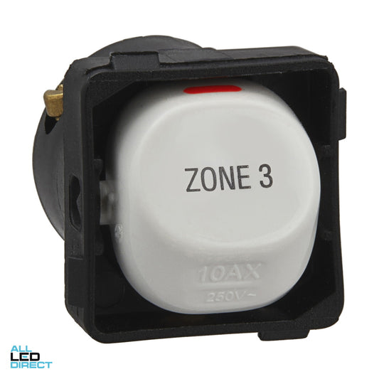 Clipsal 10 Amp 30 SERIES 2 Way Rocker Switch Mech White Engraved With 'ZONE 3' ALL LED Direct