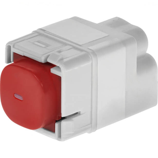 Clipsal 16 Amp IMPRESS SERIES Bell Press Momentary Action Switch Mech Red With Red LED Indicator