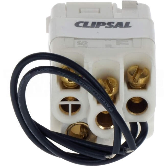 Clipsal 16 Amp IMPRESS SERIES Bell Press Momentary Action Switch Mech White With White LED Indicator