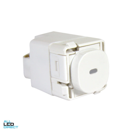 Clipsal 20 Amp IMPRESS SERIES Push Button Switch Mech White With Blue LED Indicator ALL LED Direct