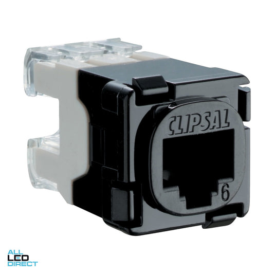 Clipsal CAT6 RJ45 Data Mech Black Suitable For Clipsal Wall Sockets