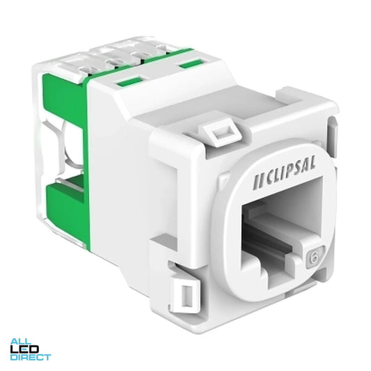 Clipsal CAT6 RJ45 Data Mech White Suitable For Clipsal Wall Sockets ALL LED Direct