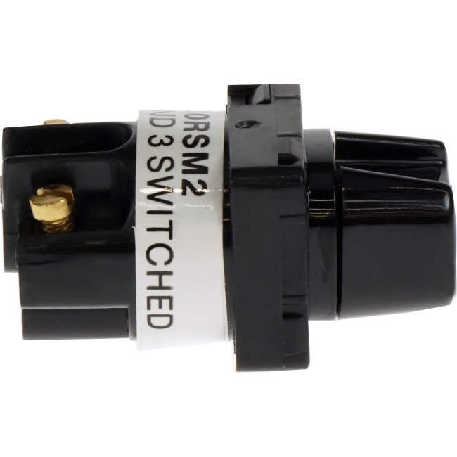 Clipsal 15 Amp 30 SERIES 4 Position Rotary 2 On 2 Off Switch Mech Black