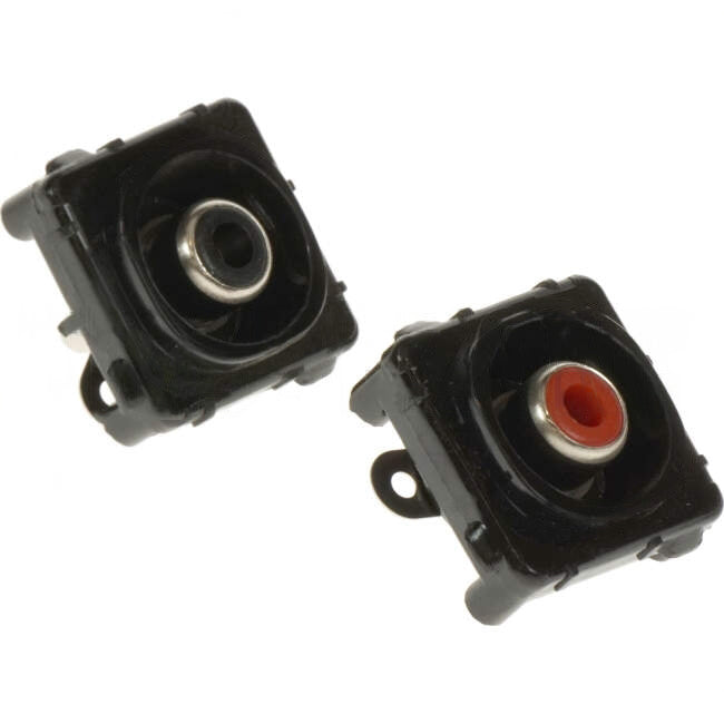 Clipsal RCA Pair Red/Black Audio Connector Mech Black Mech