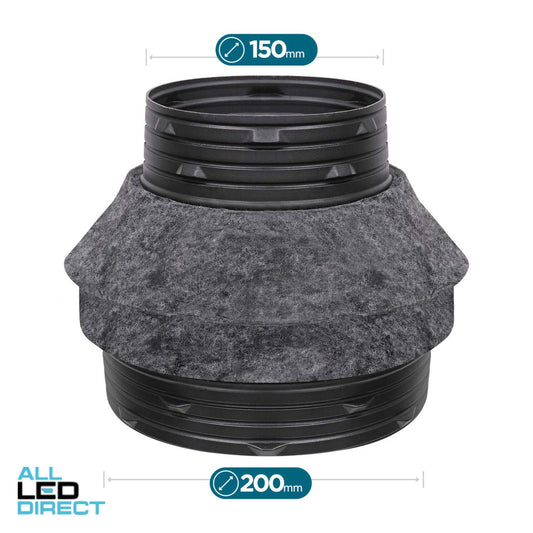 Ausmalt 200mm to 150mm Poly Insulated Reducer
