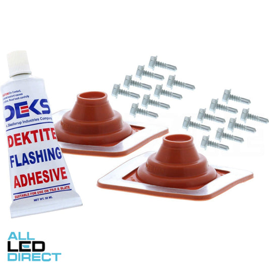 DEKS Dektite Solar Kit Includes 2 x Dektites 1 x 50ml Dektite Flashing Adhesive And 16 x Roofing Screws