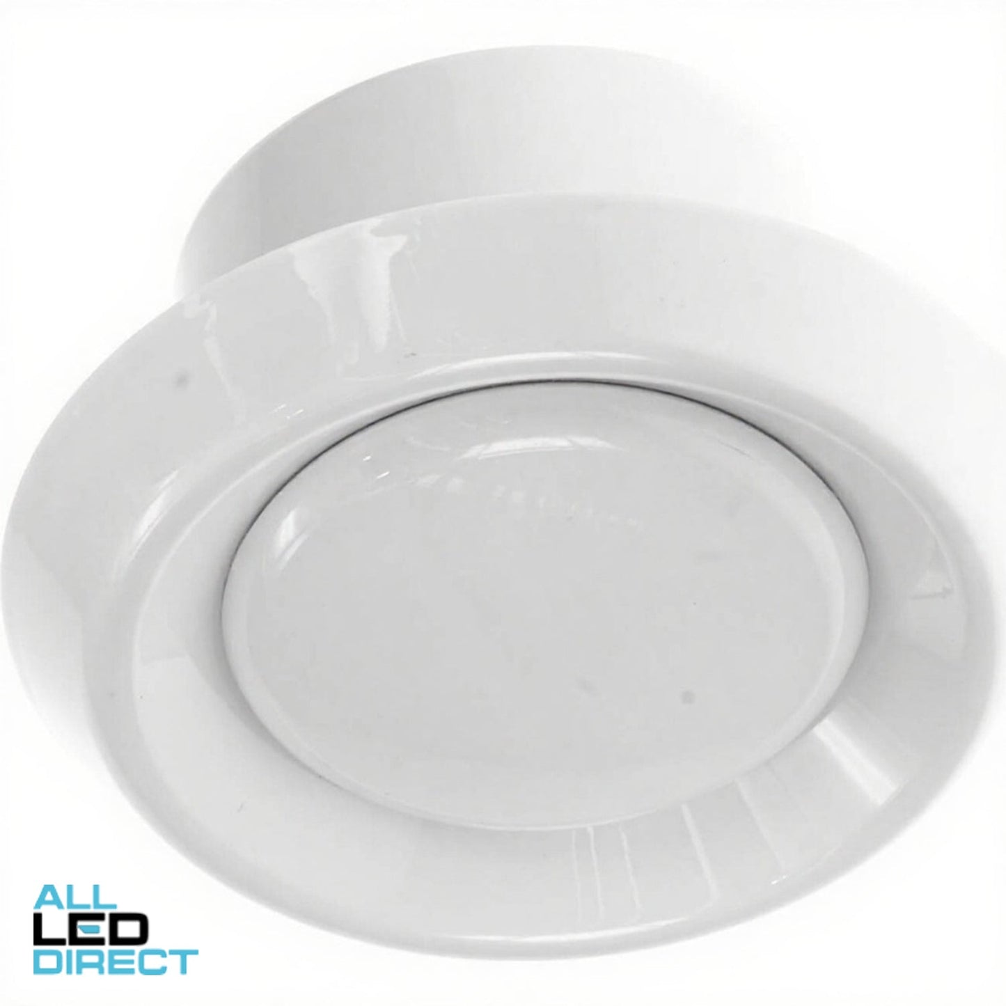 Ventair Ceiling Mounted Round Fixed Inlet or Outlet Grille White Suitable for 100mm Duct