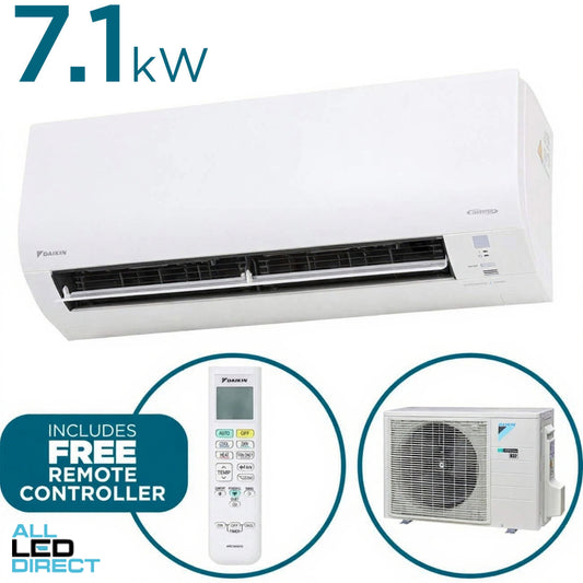 Daikin 7.1kW Cool 8.0kW Heat LITE Inverter Hi-Wall Indoor/Outdoor Air Conditioning Unit