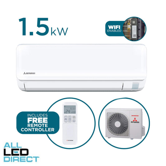 Mitsubishi Heavy (MHI) 1.5kW Cool 2.0kW Heat Inverter CIARA Hi-Wall Indoor/Outdoor Air Conditioning Unit - WIFI Enabled