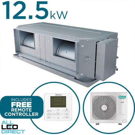 Hisense 12.5kW Cool 15.5kW Heat AIR Q PREMIUM High Static Splitable IDU with Hi-Nano Ducted Indoor/Outdoor Air Conditioning Unit