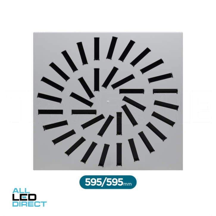 Powerwave Air 595mm x 595mm Adjustable 36 Blade Swirl Diffuser