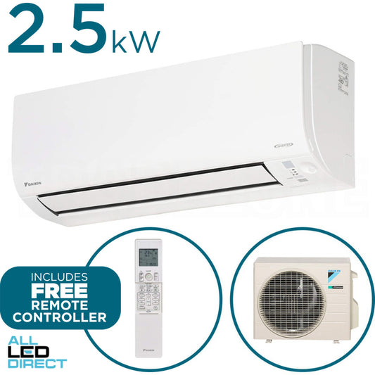 Daikin 2.5kW Cool 3.2kW Heat CORA Inverter Hi-Wall Indoor/Outdoor Air Conditioning Unit
