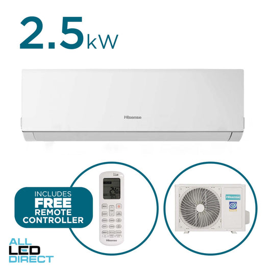 Hisense 2.5kW Cool 3.1kW Heat Reverse Cycle Indoor/Outdoor EROS Air Conditioning Unit - WIFI Enabled