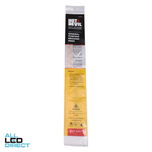 Hot Devil General Purpose Brazing Rods Pack Of 5