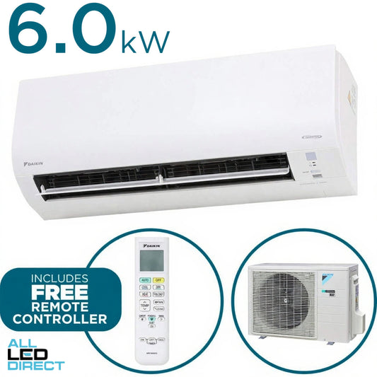 Daikin 6.0kW Cool 6.5kW Heat LITE Inverter Hi-Wall Indoor/Outdoor Air Conditioning Unit