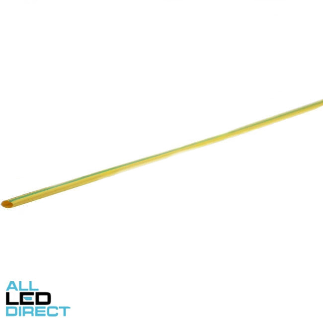 Wattmaster 10.5mm Shrinks To 5mm Thin Wall Heatshrink 1.2 Metre Green & Yellow